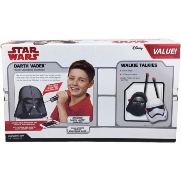 STAR WARS DARTH VADER VOICE CHANGING BOOMBOX WITH WALKIE TALKIES SET NEW - Picture 4 of 10